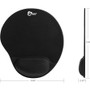 SIIG CE-PD0011-S1 Ergonomic Mouse Pad with Memory Foam Wrist Rest - Anti-Slip Rubber Base - Black - 8. 66" x 0. 87"
