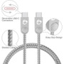 SIIG Zinc Alloy USB-C To Braided Charging And Sync Cable 3.3 Foot 2 Pack Smartphone Transfer Data For Ft M CB-US0L11-S1