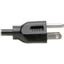Tripp Lite by Eaton P004-18N-2C13 Splitter Cord - 1.5 ft Black IEC C14 Male to 2x C13 Female - 120V/230V 10A