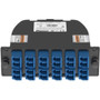 Panduit QuickNet Fiber Optic Duplex Network Adapter - 2 x MTP/MPO Network Male - 12 x LC Cassette Female - Black, Blue - 1 (FC29N-24-10AF)
