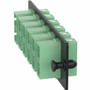 Panduit Opticom Fiber Adapter Panel, OS2, 6 SC Duplex, APC Green - 6 Port(s) - 6 x Duplex - Optical Fiber - Black, Green - Wall (FAP6WAGDSCZ)