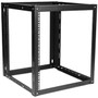 Claytek 12U 800mm Adjustable Wallmount Server Cabinet with 2U Cable Management - For Server - 12U Rack Height x 19" (482.60 mm) Rack x (Fleet Network)