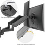SIIG Dual Monitor Mounting Arm Black Articulating Bracket For Two 32 Screens Supported Capacity Display Support Screen Load Lb Mm G S CE-MT2M12-S1