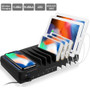 SIIG 10 Port USB A C And Wireless Charging Station With Ambient Light Deck For Smartphones Devices Wired/Wireless Smartphone USB-A/C AC-PW1H11-S1
