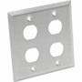 Tripp Lite series N206-FP04-IND RJ45 Bulkhead Wall Plate, 4 Cutouts, Industrial, Metal - 4 x Total Number of Socket(s) - 2-gang - - (Fleet Network)