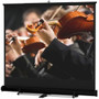 Da-Lite Floor Model C Projection Screen - Pull-up Screen for Rental, Stage and Hospitality - 96in Square Screen - 1:1 - Matte White - (Fleet Network)