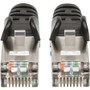 Manhattan Cat6a S/FTP Network Patch Cable, 10 ft (3.0 m), Black - 10 ft (3.05 m) Category 6a Network Cable for Network Device, Router, (741545)