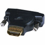 Monoprice DVI-D Dual Link M1-D(P&D) Male to HDMI Female Adapter (Gold Plated) - 1 x DVI-D (Dual Link) Digital video - Male - 1 x 19 A (2689)