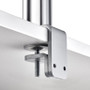 Atdec AF-AT-NBC-P Dual Monitor/Notebook Desk Mount - Silver - Supports Flat/Curved Screens up to 32in - VESA 100 x 100 - Height Adjustable with
