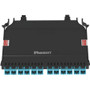 Panduit HD Flex Network Patch Panel - 6 x Duplex - Black, Aqua (FHCZO-24-10U)