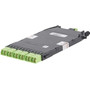 Panduit Fiber Optic Duplex Network Adapter - 1 x MPO Network - Male - 12 x LC Network - Male - Lime Green, Black - 1 (Fleet Network)