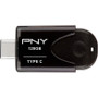 PNY Elite Type-C Compact USB 3.1 Flash Drive Portable High Compatibility Storage 128 GB P GE Warranty Year P-FD128TBAT4TC31-GE
