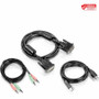 15 ft. DVI-I, USB,and Audio KVM Cable Kit - 15 ft (4.57 m) KVM Cable for KVM Switch, Microphone, Keyboard/Mouse, Speaker, Monitor, - 1 (Fleet Network)