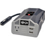 Tripp Lite 200W PowerVerter Ultra-Compact Car Inverter with Outlet and 2 USB Charging Ports - Input Voltage: 12 V DC - Output Voltage: (Fleet Network)