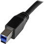 StarTech.com 5m 15 ft Active USB 3.0 USB-A to USB-B Cable - M/M - USB A to B Cable - USB 3.1 Gen 1 (5 Gbps) - 16.4 ft USB Data Cable - (USB3SAB5M)