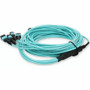 AddOn 7m MPO-16/UPC to 4xMPO/UPC Aqua OM4 OFNR (Riser-Rated) 16-Strand Fiber Fanout Cable - 23 ft (7 m) Fiber Optic Network Cable for (ADD-16FMPO-4PO7M5OM4)