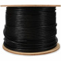 AddOn 1000ft Non-Terminated Black CAT 6 PVC Bulk Cable Outdoor - 1000 ft (304.80 m) Category 6 Network Cable for Network Device - End: (Fleet Network)