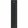 Vantec 14 Port USB 3.0 Hub Wall Desktop DIN Rail Mountable With UASP Support Wall/Desktop/DIN Type A S UGT-AH131U3-BK