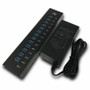 Vantec 14 Port USB 3.0 Hub Wall Desktop DIN Rail Mountable With UASP Support Wall/Desktop/DIN Type A S UGT-AH131U3-BK