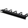Tripp Lite series Horizontal Cable Manager - Metal Rings, Black, 1U - Horizontal Cable Manager - Black - 1U Rack Height - Cold Rolled (SRCABLERING1UHD)