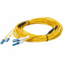 AddOn 20m 2xCS to 2xCS Yellow OS2 Quadplex OFNR (Riser-Rated) SMF Fiber Outdoor Patch Cable - 65.6 ft (20 m) Fiber Optic Network Cable (Fleet Network)