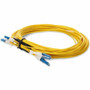 AddOn 8m 2xCS to 2xCS Yellow OS2 Quadplex OFNR (Riser-Rated) SMF Fiber Outdoor Patch Cable - 26.2 ft (8 m) Fiber Optic Network Cable - (Fleet Network)