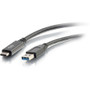C2G 10ft USB 3.0 Type C to USB A - USB Cable Black M/M - 10 ft (3.05 m) USB/USB-C Data Transfer Cable for Notebook, Smartphone, Tablet (Fleet Network)