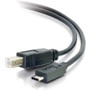 C2G 10ft USB 2.0 USB-C to USB-B Cable M/M - Black - 10 ft USB Data Transfer Cable for Printer, Hub - Type C Male USB - Type B Male USB (Fleet Network)