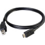 C2G 10ft USB 2.0 USB-C to USB-B Cable M/M - Black - 10 ft USB Data Transfer Cable for Printer, Hub - Type C Male USB - Type B Male USB (28860)