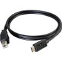 C2G 12ft USB 2.0 USB-C to USB-B Cable M/M - Black - 12 ft USB Data Transfer Cable for Printer, Hub - Type C Male USB - Type B Male USB (28861)