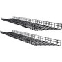 Tripp Lite series Wire Mesh Cable Tray - 300 x 50 x 1500 mm (12 in. x 2 in. x 5 ft.), 2-Pack - Cable Tray - Black Powder Coat - Steel (Fleet Network)