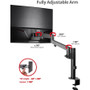 SIIG Height Adjustable Monitor Mounting Arm Black Supports 14 To 30 Inch Screens 17.6 Lb Load Capacity 75 X CE-MT3G11-S1
