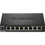D-Link DGS-108 Ethernet Switch - 8 Ports - 2 Layer Supported - 4.62 W Power Consumption - Twisted Pair - Desktop - 3 Year Limited (Fleet Network)