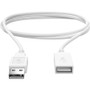 CTA Digital 6-Foot Male to Female USB 2.0 Cable (White) - 6 ft (1.83 m) USB Data Transfer Cable for MAC, PC - First End: 1 x USB 2.0 A (Fleet Network)