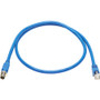 Tripp Lite series NM12-6A2-01M-BL Cat.6a Network Cable - 3.3 ft (1 m) Category 6a Network Cable for Network Device, Controller, VoIP - (Fleet Network)