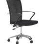 Safco Training Height-Adjustable Task Chair - Fabric, Wood Seat Material - Steel Frame Material - High Back - 5-star Base - Black - - (Fleet Network)