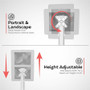 CTA Digital VESA Compatible Desk Stand w/ Height Adjustable Pole (White) - Height Adjustable - 13.2" to 27" Screen Support - 75 x 75, (ADD-VADMW)