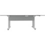 Middle Atlantic Forum Table Desk - Designer White Rectangle Top - Powder Coated, White Base - 59" (1498.60 mm) Table Top Length x mm) (Fleet Network)