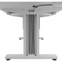 Middle Atlantic Forum Table Desk - Designer White Rectangle Top - Powder Coated, White Base - 59" (1498.60 mm) Table Top Length x mm) (TBL-ANG-3P-CH-WW)