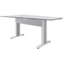 Middle Atlantic Forum Table Desk - Designer White Rectangle Top - Powder Coated, White Base - 90" (2286 mm) Table Top Length x 53.8" - (Fleet Network)