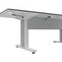Middle Atlantic Forum Table Desk - Designer White Rectangle Top - Powder Coated, White Base - 90" (2286 mm) Table Top Length x 53.8" - (TBL-ANG-5P-SH-WW)