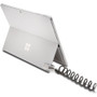 Kensington K68138WW Portable Keyed Cable Lock for Surface Pro/Go - 7.5 ft (2.29 m) Self-Coiling Steel Cable - Black/Silver - 5mm Thick - 5-Year