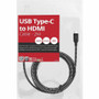 SIIG USB Type-C To HDMI Cable 6.6 Ft 2 M Adapter For Audio Video Devices Audio/Video HDMI/USB-C Device First End Male A/V X CB-TC0B12-S1