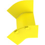 Panduit FiberRunner&reg; Outside Vertical 45 Degree Angle - Yellow - 13.9" (353.31 mm) Length - Polycarbonate - 1 Pack (FROV4512X4LYL)