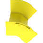 Panduit FiberRunner&reg; Outside Vertical 45 Degree Angle - Yellow - 13.9" (353.31 mm) Length - Polycarbonate - 1 Pack (FROV4512X4LYL)
