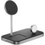 Alogic MagSpeed 3-in-1 Wireless 15W Charging Station - LED Indicator, Fast Charge Mode, Safety, Magnetic - 1 (MSP31CS15W)