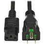 Tripp Lite series Safe-IT Standard Power Cord - For Mobile Cart, Computer, Printer, Monitor, Television, UPS, PDU, Scanner, PC - 125 V (Fleet Network)