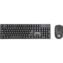 Manhattan Wireless Keyboard And Optical Mouse Set - USB 1.1 Wireless RF - English - Black - USB 1.1 Wireless RF Mouse - Optical - 1600 (Fleet Network)