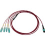 Tripp Lite series N845-03M-4S-MG Fiber Optic Network Cable - 9.8 ft (3 m) Fiber Optic Network Cable for Network Device, Patch Panel, - (N845-03M-4S-MG)