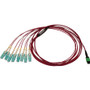 Tripp Lite series N845-02M-8S-MG Fiber Optic Network Cable - 6.6 ft (2 m) Fiber Optic Network Cable for Network Device, Patch Panel, - (N845-02M-8S-MG)